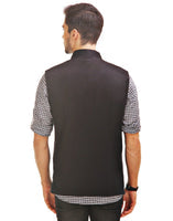 Men's Reversible Grey with Black & White Checks / Black Cotton Nehru Jacket