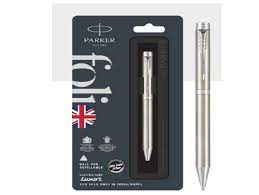 Parker foli stainless steel ball pen with stainless steel trim