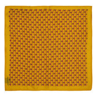 Yellow & Pink Silk Pocket Square - Indian At Heart line