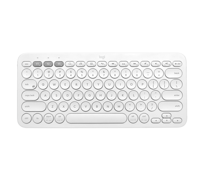 Logitech K380 Wireless Multi-Device Keyboard for Windows, Apple iOS, Apple TV Android or Chrome, Bluetooth, Compact Space-Saving Design, PC/Mac/Laptop/Smartphone/Tablet (Off White)