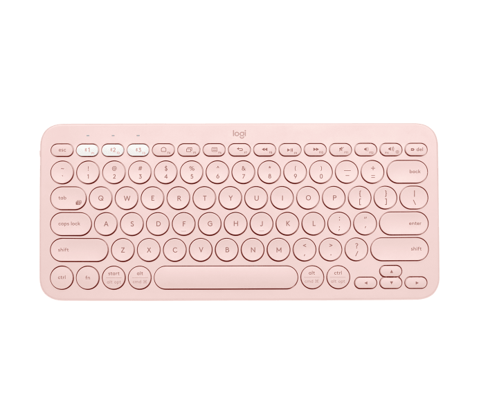 Logitech K380 Wireless Multi-Device Keyboard for Windows, Apple iOS, Apple TV Android or Chrome, Bluetooth, Compact Space-Saving Design, PC/Mac/Laptop/Smartphone/Tablet (Rose)