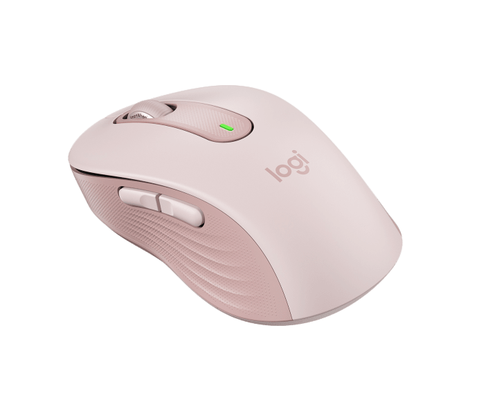 Logitech Signature M650 Wireless Mouse - for Small to Medium Sized Hands, 2-Year Battery, Silent Clicks, Customisable Side Buttons, Bluetooth, Multi-Device Compatibility - Rose