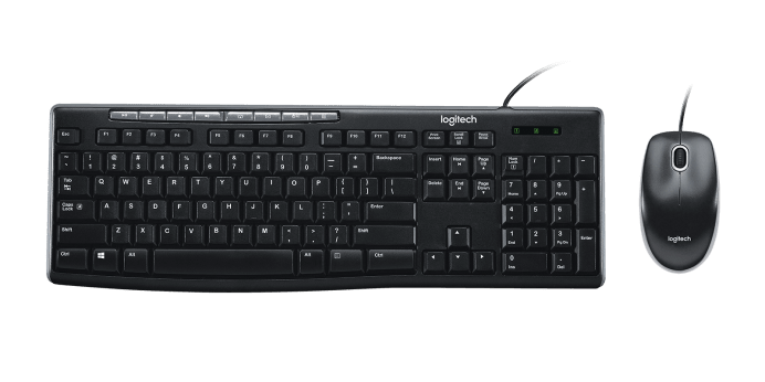 LOGITECH MK200 MEDIA CORDED KEYBOARD AND MOUSE COMBO