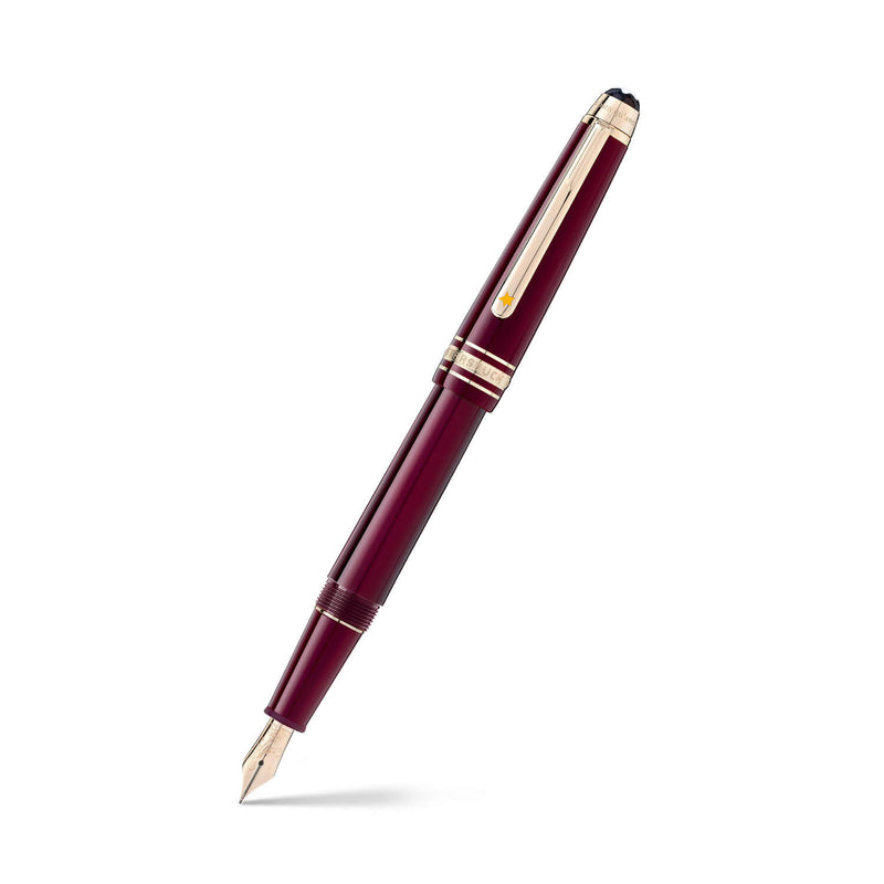 Montblanc Special Edition 125308 Le Petit Prince And The Planet Classique 14KT Medium Fountain Pen – Burgundy With Champagne Gold Trims